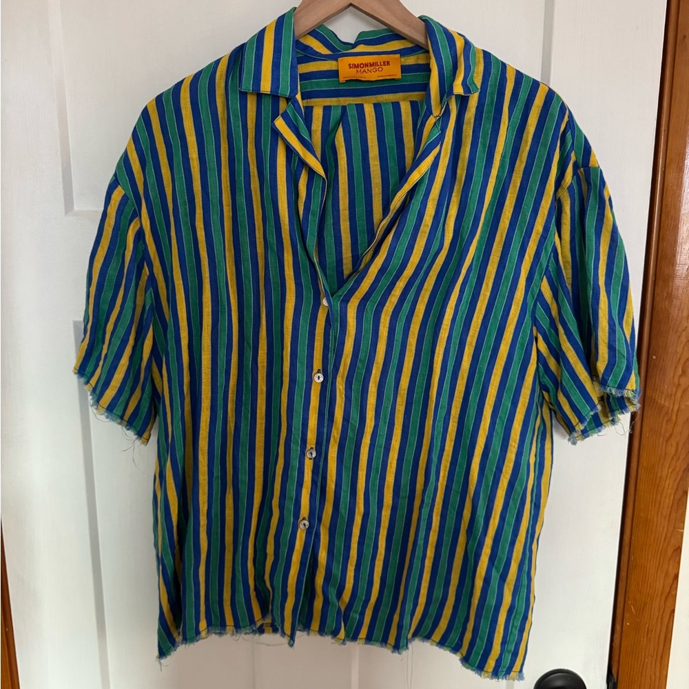 Simon Miller for Mango Striped Linen Set (Button down and pants included)